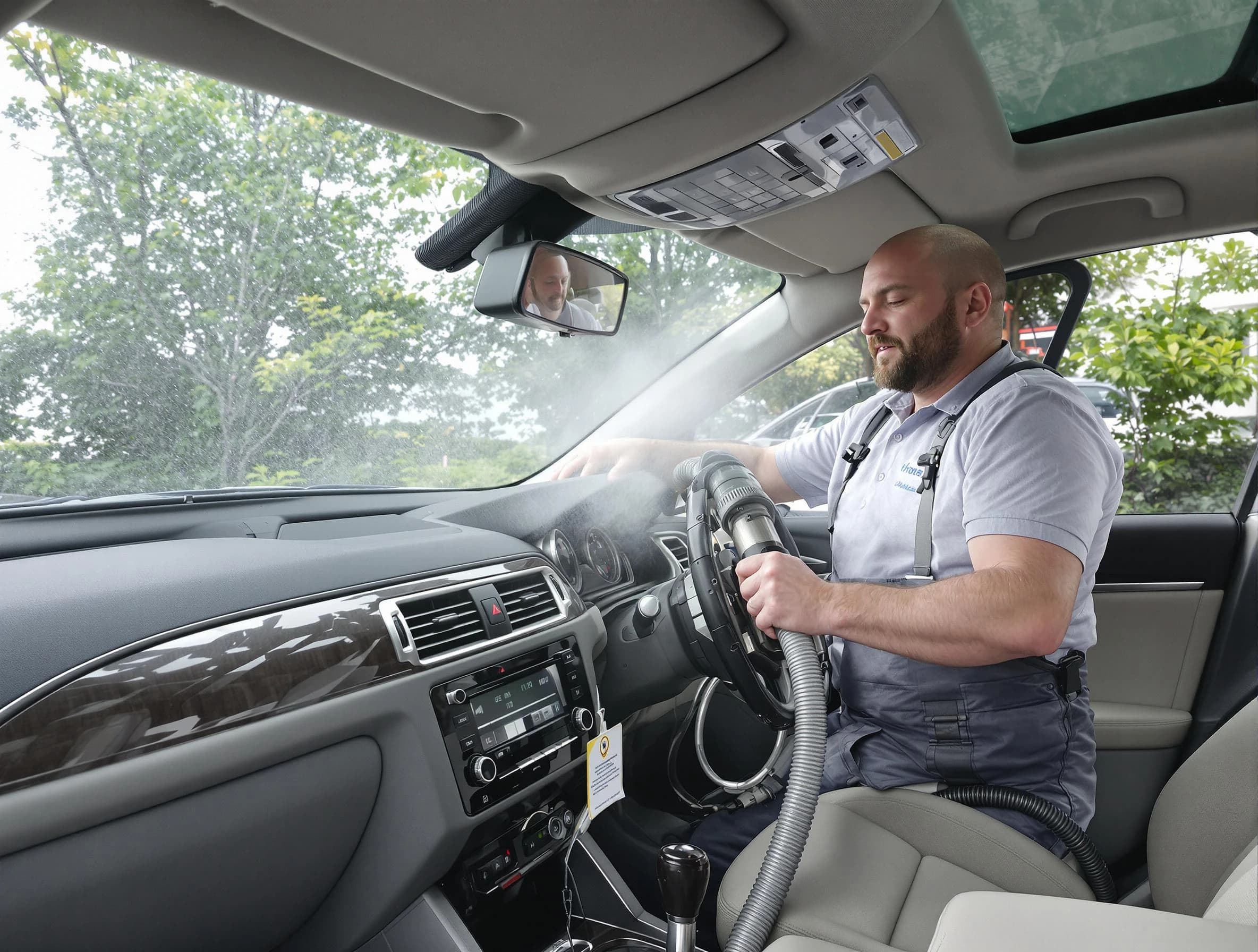 Montrose Air Duct Cleaning specialist performing professional car duct cleaning in Montrose