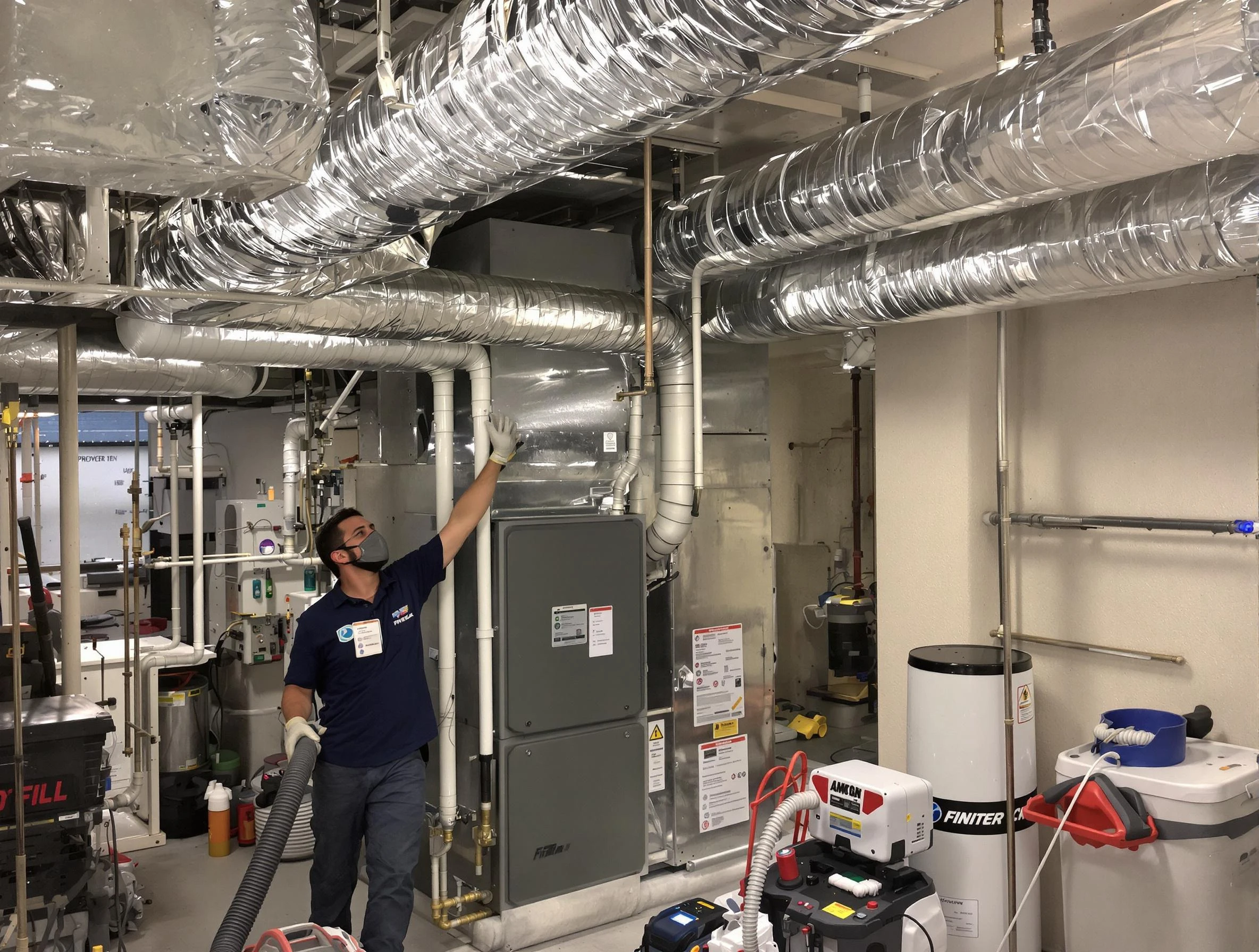 Montrose Air Duct Cleaning specialist performing thorough furnace duct cleaning in a Montrose residence