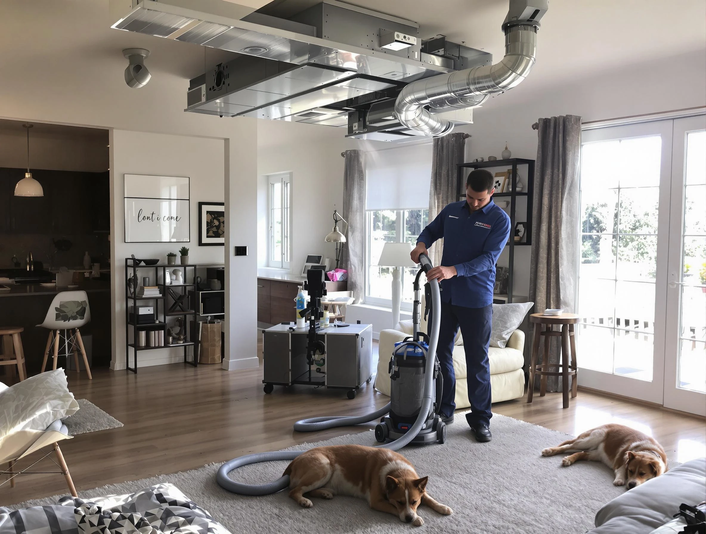 Montrose Air Duct Cleaning technician performing detailed indoor duct cleaning for improved air quality in Montrose