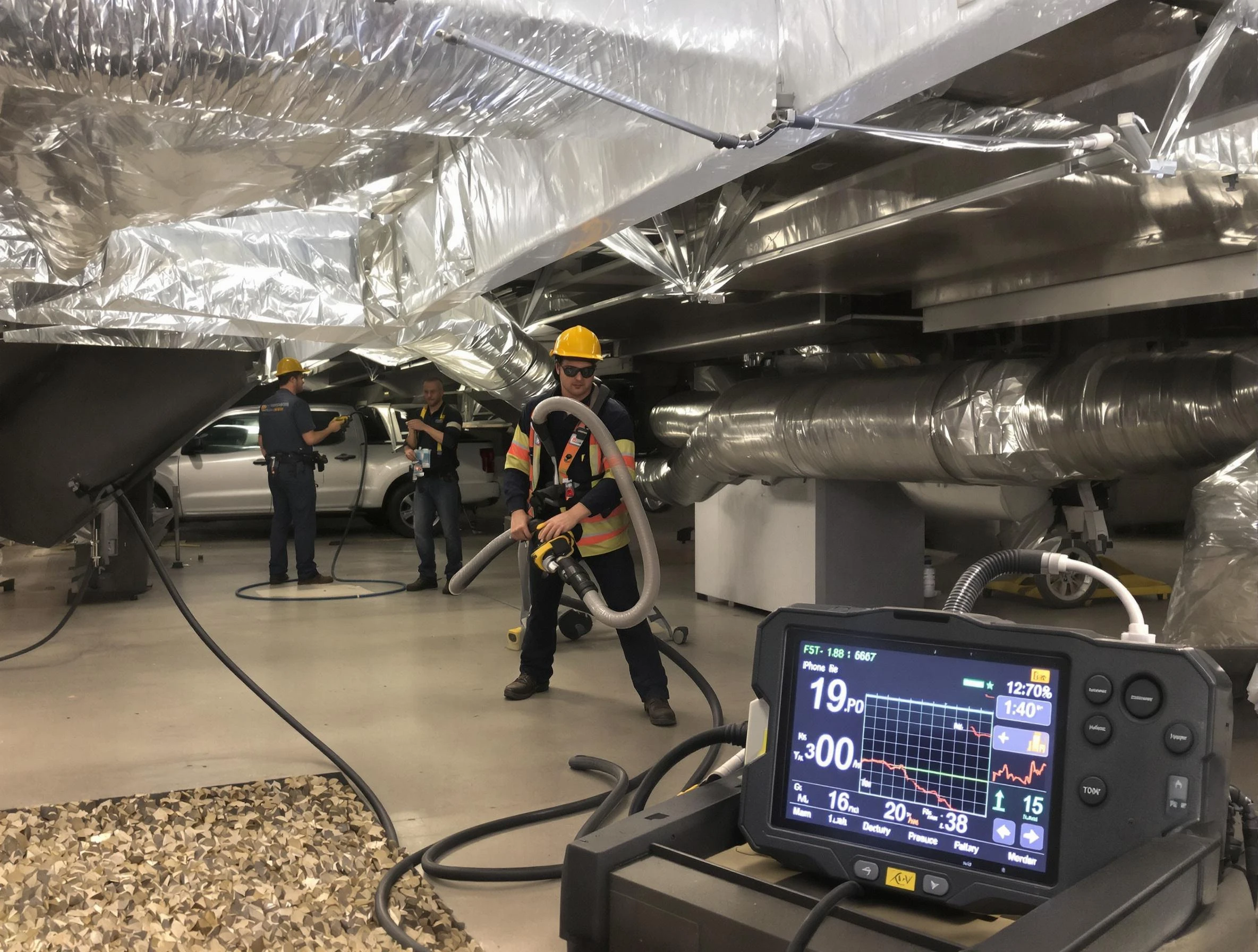 Professional negative pressure duct cleaning by Montrose Air Duct Cleaning in Montrose