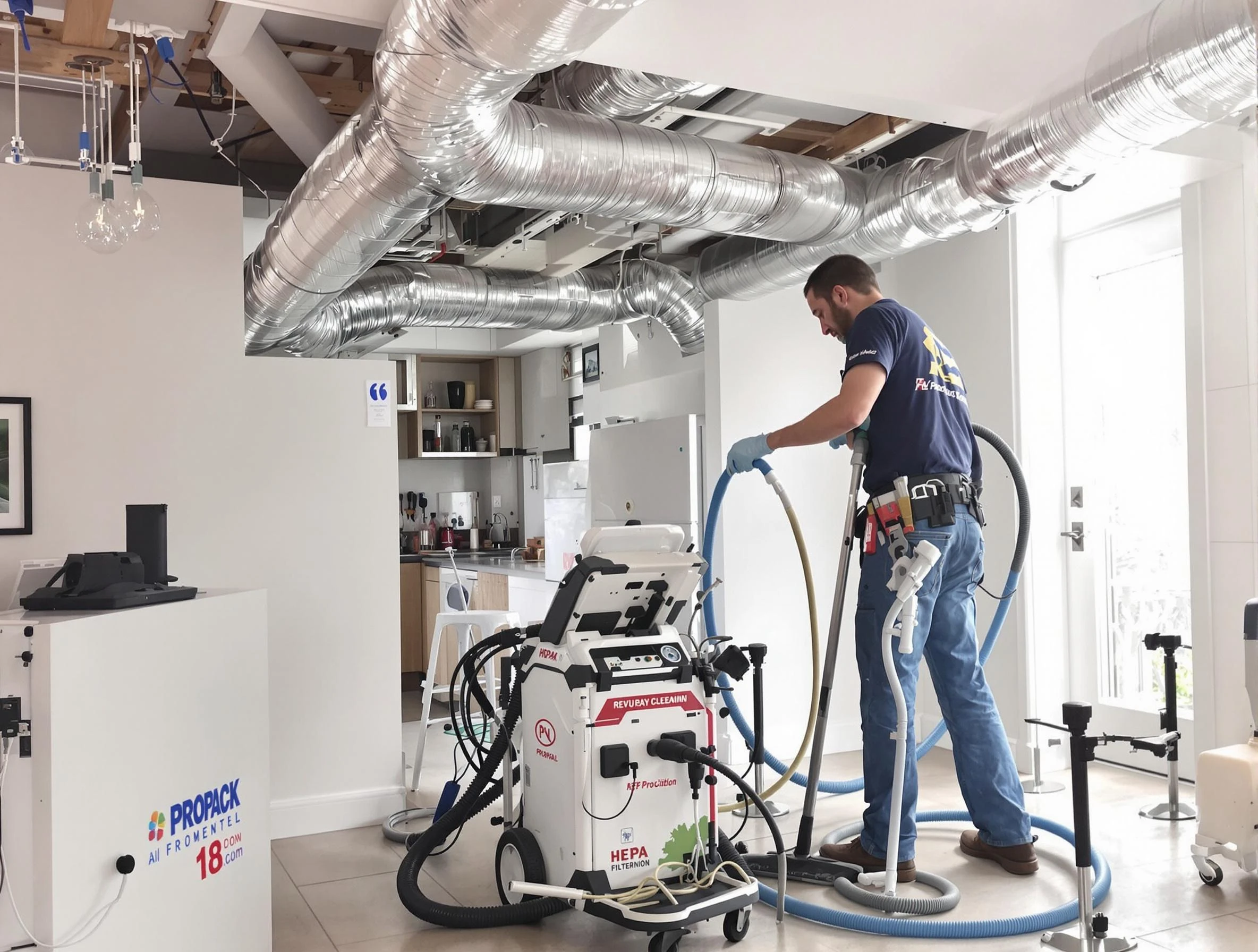 Montrose Air Duct Cleaning technician performing advanced pure duct cleaning with specialized equipment in Montrose